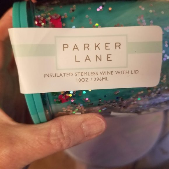 Parker Lane Insulated Stemless Wine with Lid, 10 Ounce, Never Used, Sparkle - Picture 2 of 3